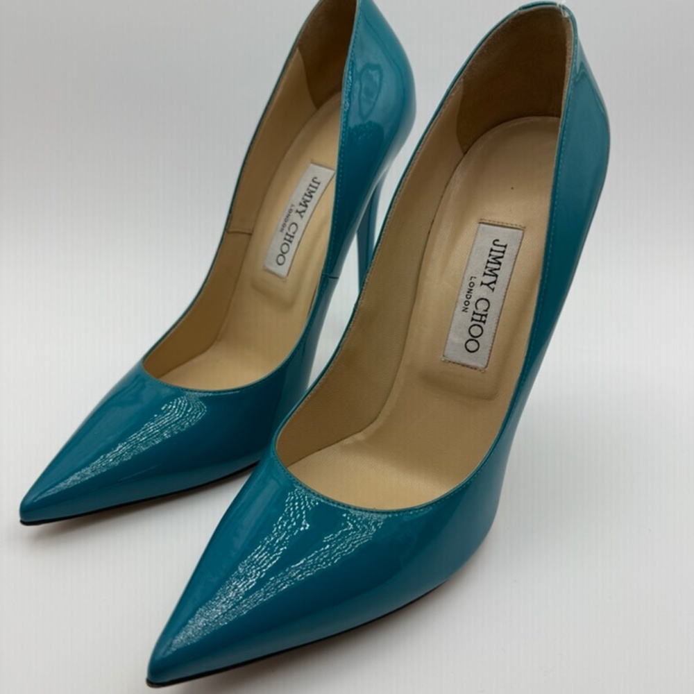 Jimmy Choo Azora Patent Anouk Pumps Size 41
